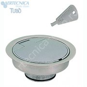 Пневморозетка напольная алюминий FLOOR для шланга Ø 40